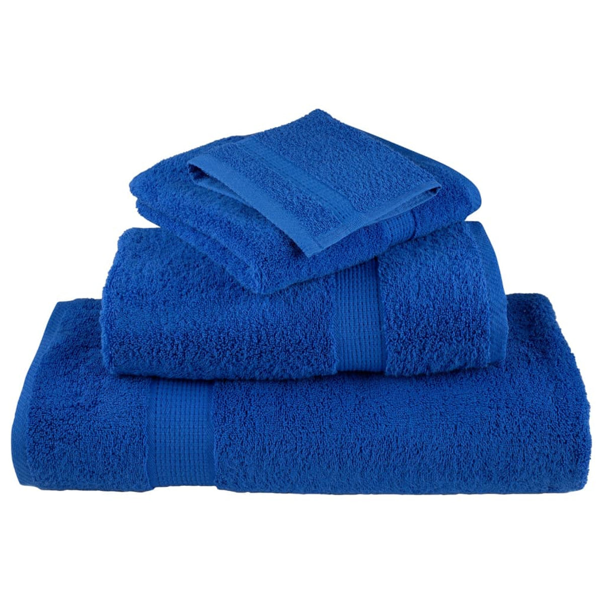 Towel Cotton Blue 200 x 100 cm Bathroom Bath Linen Home Towels 4 pcs SOLUND