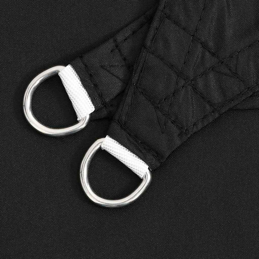 Sunshade Sail Oxford Fabric Black Water Resistant UV Resistant 200 x 400 cm