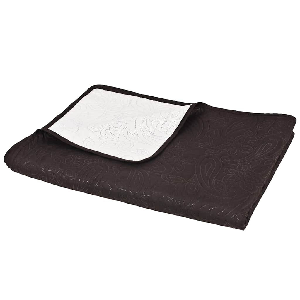 Double-Sided Quilted Bedspread Microfibre With Pp Cotton Fi Cream 210 x 170 cm