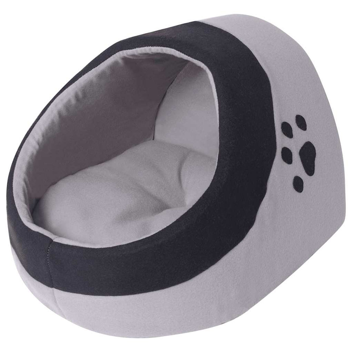 Cat Cubby Polyester Fleece Grey 32 x 38 x 30 cm Pet Feline Animal Cat Beds