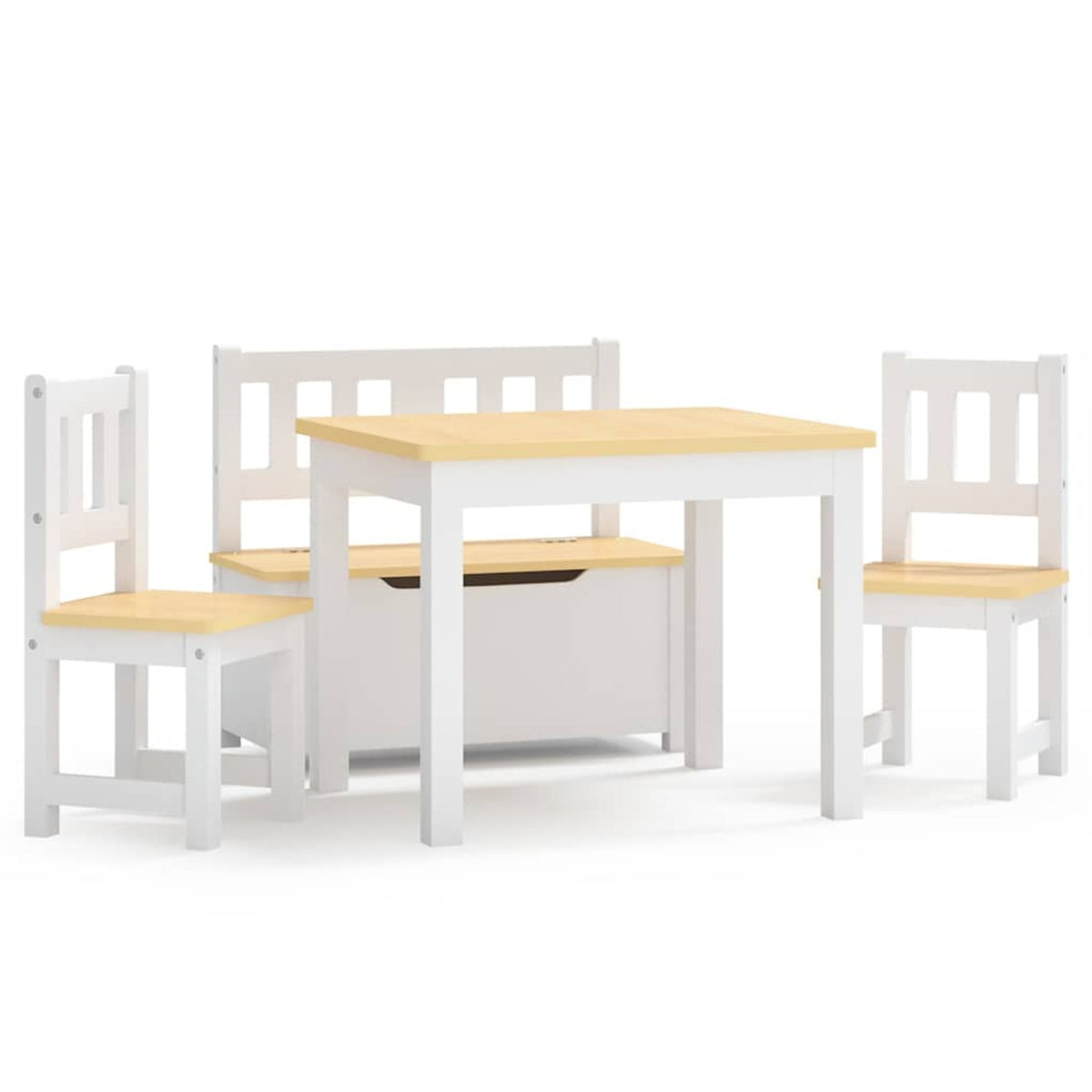 Table Mdf White 60 x 50 x 48 cm Furniture Home Dining Baby Toddler Variant 4