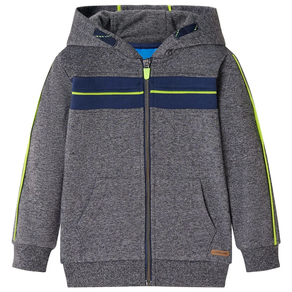 Sweatshirt Cotton Grey Melange 92 Kids Clothing Children's Top Kids Wear Zip