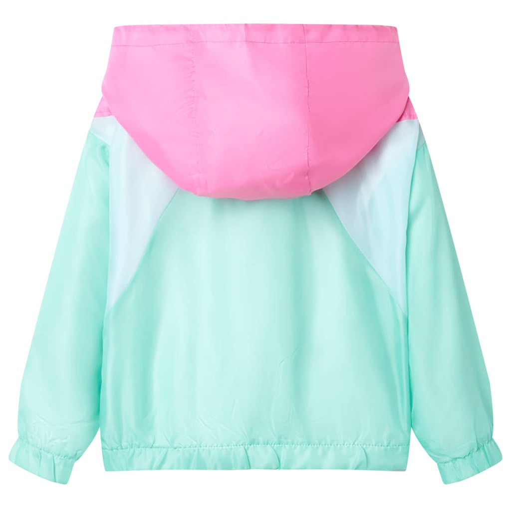 Kids'Hooded Jacket Polyester Green 104 Kids' Outerwear Zip Multicolour 104