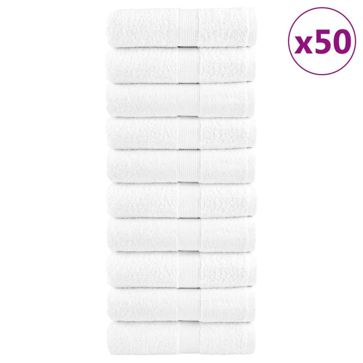 Towel Cotton White 50 x 30 cm Bathroom Bath Linen Home Towels 50 pcs Variant 2