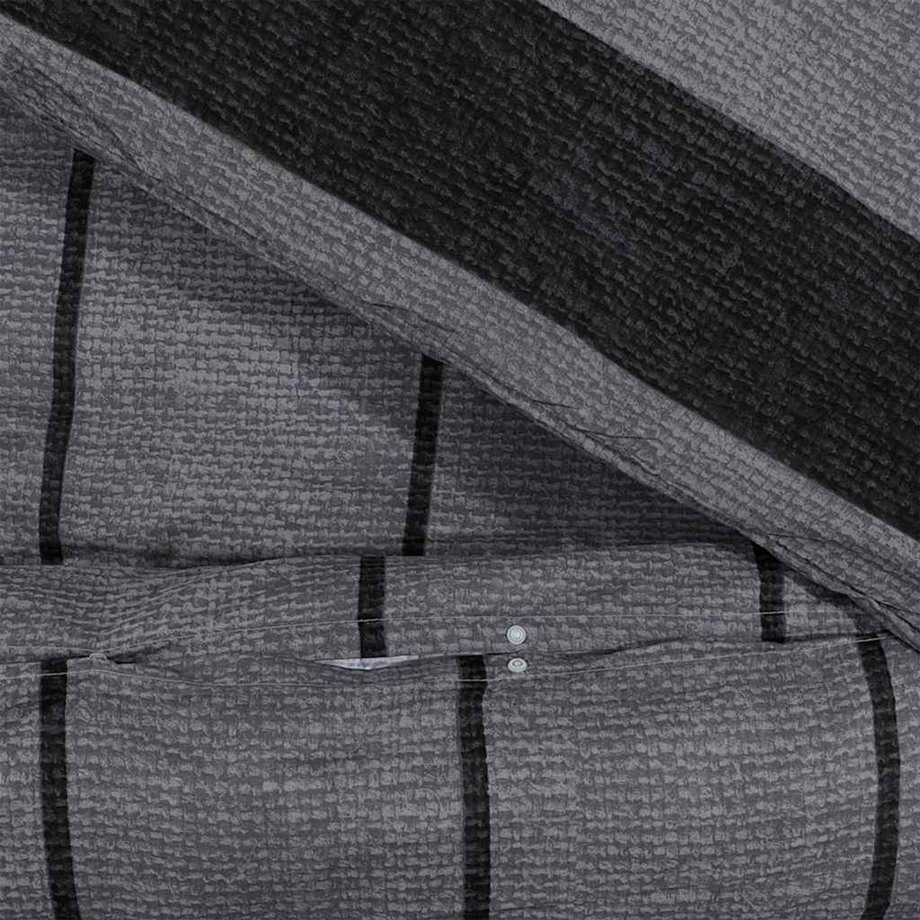 Duvet Cover Cotton Dark Grey 200 x 135 cm Bedding Bed Linen Bedroom Quilt