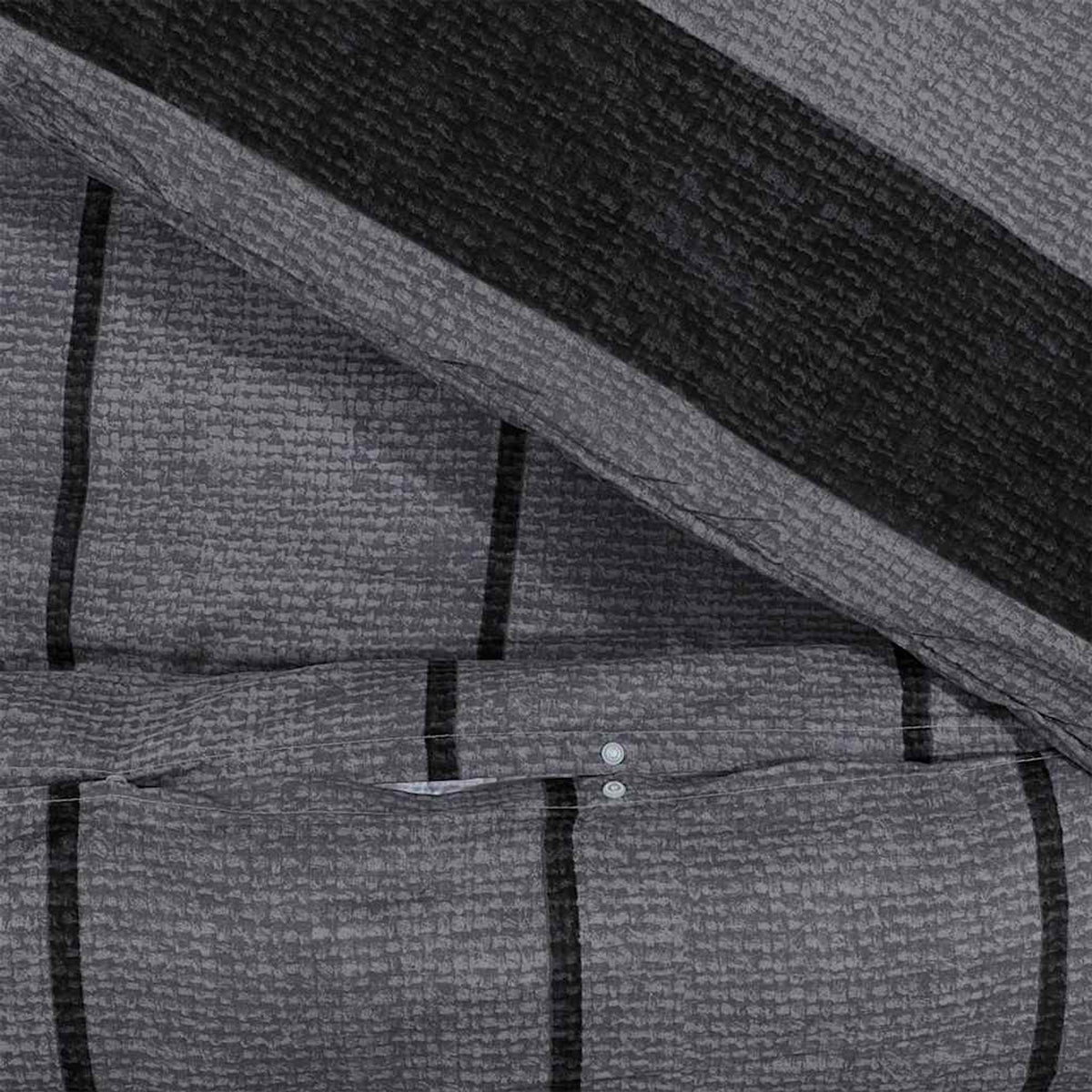 Duvet Cover Cotton Dark Grey 200 x 135 cm Bedding Bed Linen Bedroom Quilt