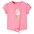 Kids T-Shirt Cotton Bright Fluo Pink 116 Children's Top Kids Clothing Kids