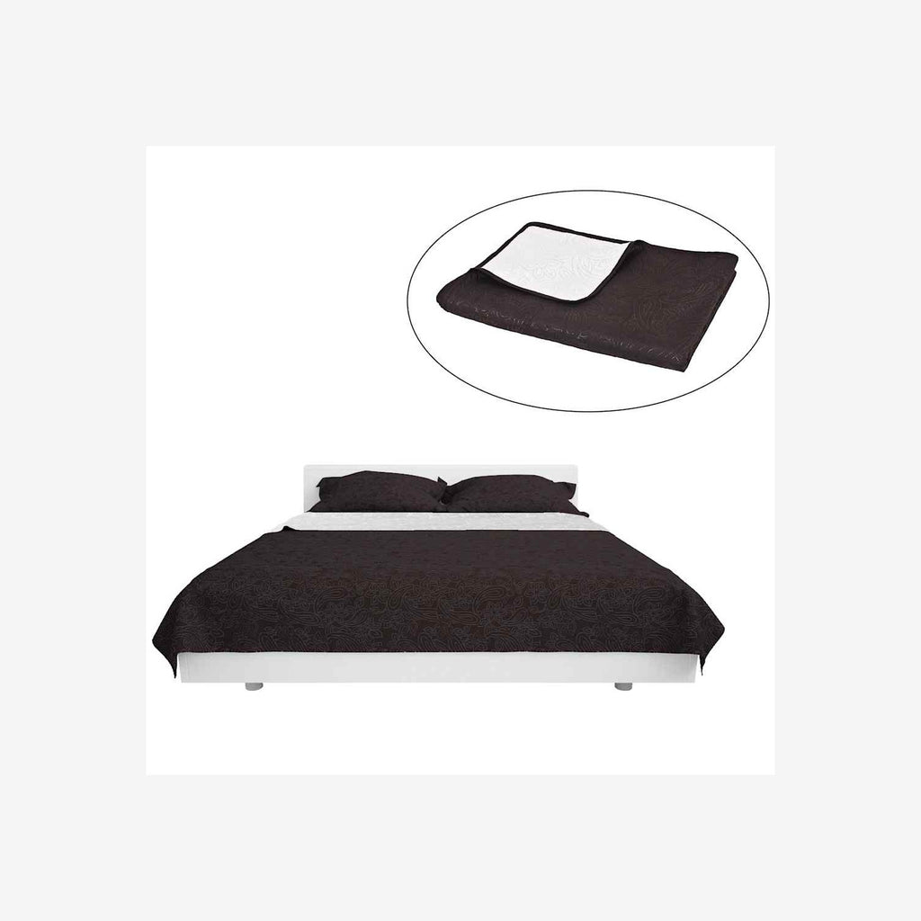 Double-Sided Quilted Bedspread Microfibre With Pp Cotton Fi Cream 210 x 170 cm