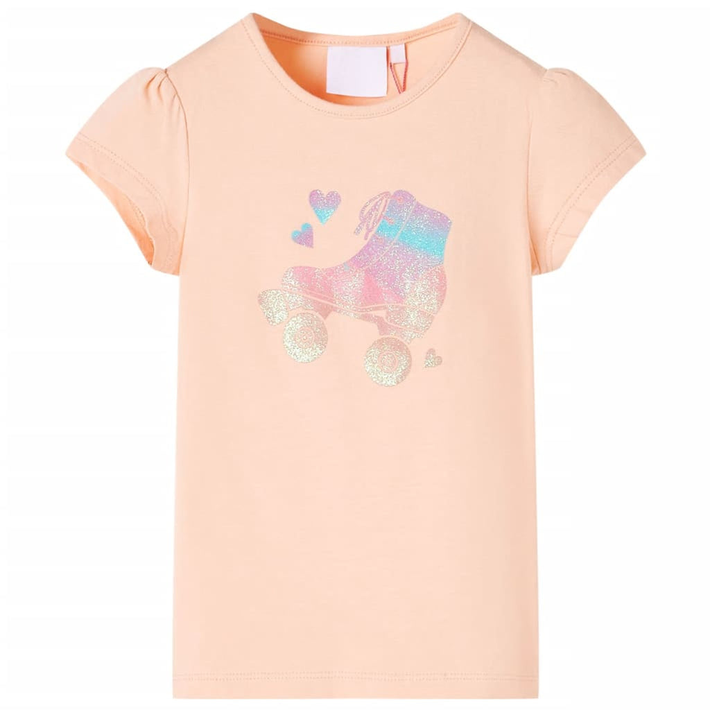 Kids T-Shirt Cotton Light Orange 116 Children's Top Kids Clothing Kids Wear