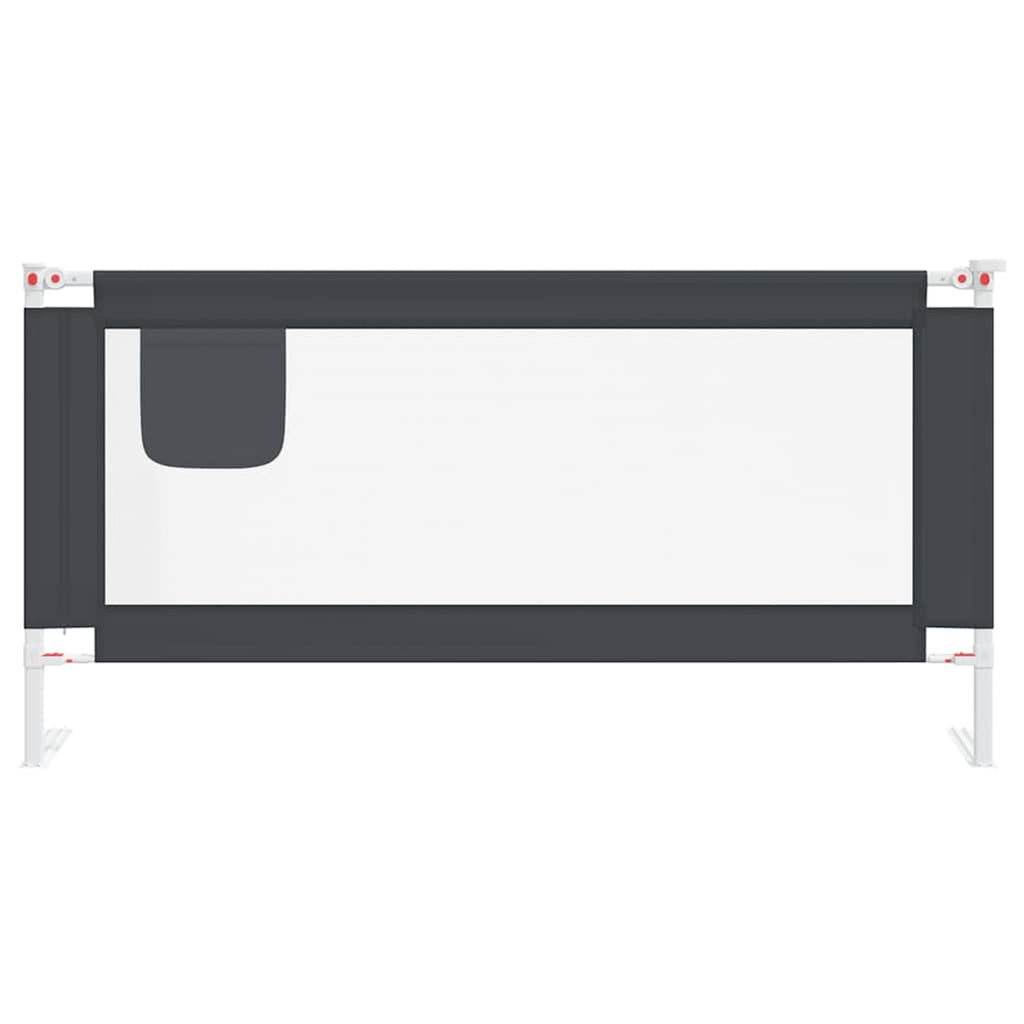 Toddler Safety Bed Rail Dark Fabric (100% Polyester) Dark Grey 180 x 25 x 95