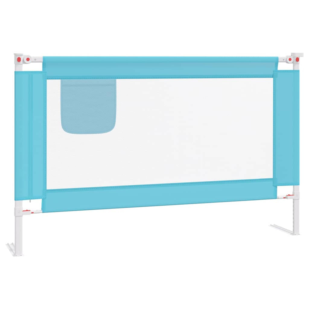 Toddler Safety Bed Rail Fabric (100% Polyester) Blue 120 x 25 x 95 cm Bedguard