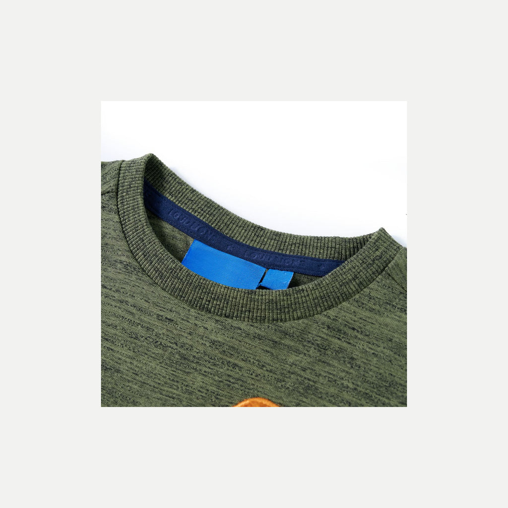 Kids T-Shirt Cotton Khaki Melange 116 Children's Top Kids Clothing Variant 2