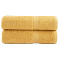 Towel Cotton Gold 140 x 70 cm Bathroom Bath Linen Home Towels 2 pcs Variant 2