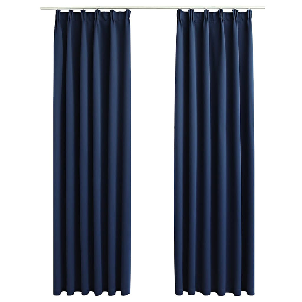 Blackout Curtain Polyester Blue 140 x 175 cm Window Dressing Home Variant 2