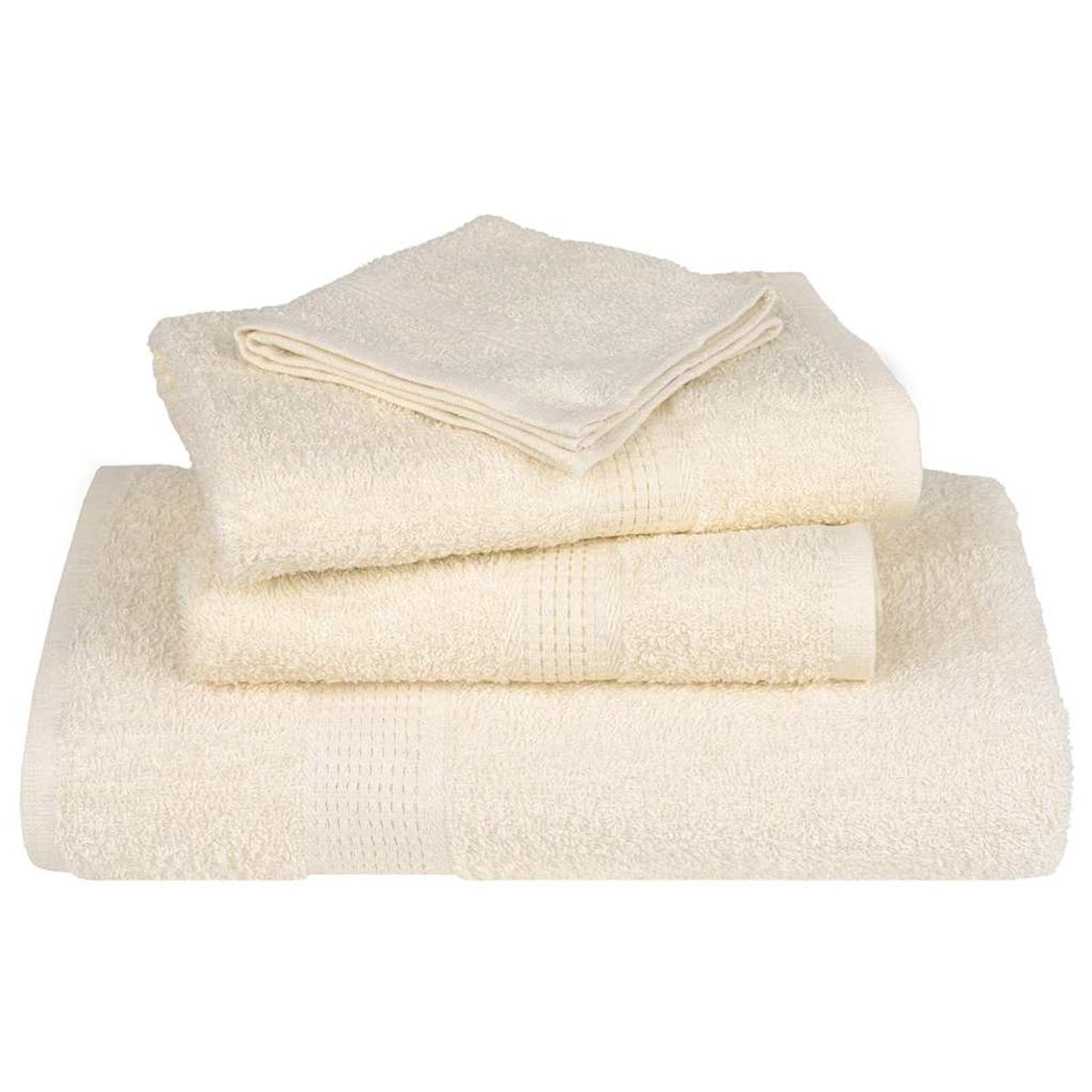 Towel Cotton Cream 140 x 70 cm Bathroom Bath Linen Home Towels 4 pcs Shower