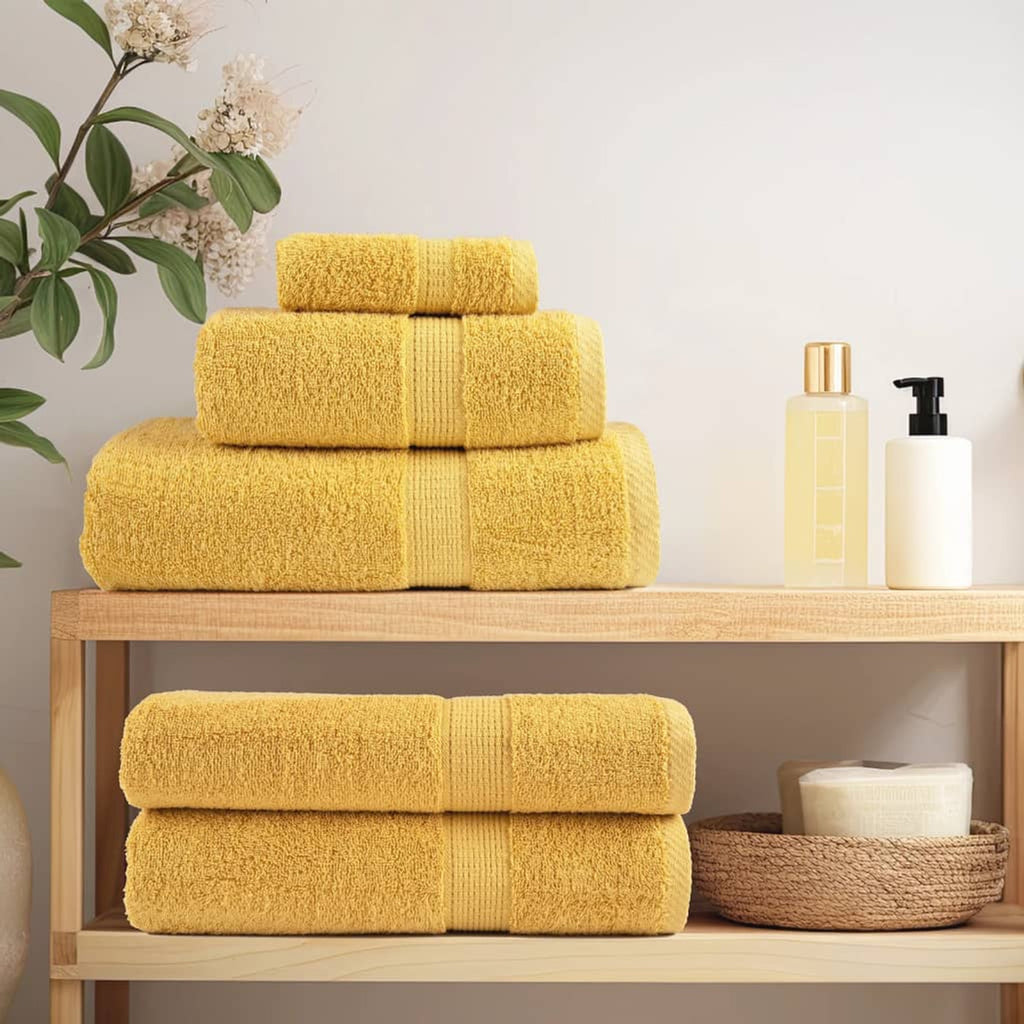 Towel Cotton Gold 200 x 80 cm Bathroom Bath Linen Home Towels 4 pcs Variant 2