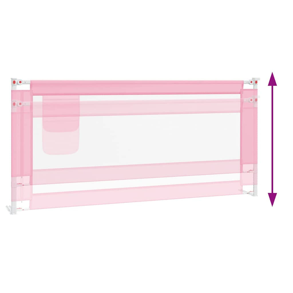 Toddler Safety Bed Rail Fabric (100% Polyester) Pink 200 x 25 x 95 cm Bedguard