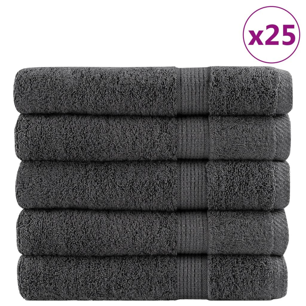 Towel Cotton Anthracite 200 x 80 cm Bathroom Bath Linen Home Towels 50 pcs