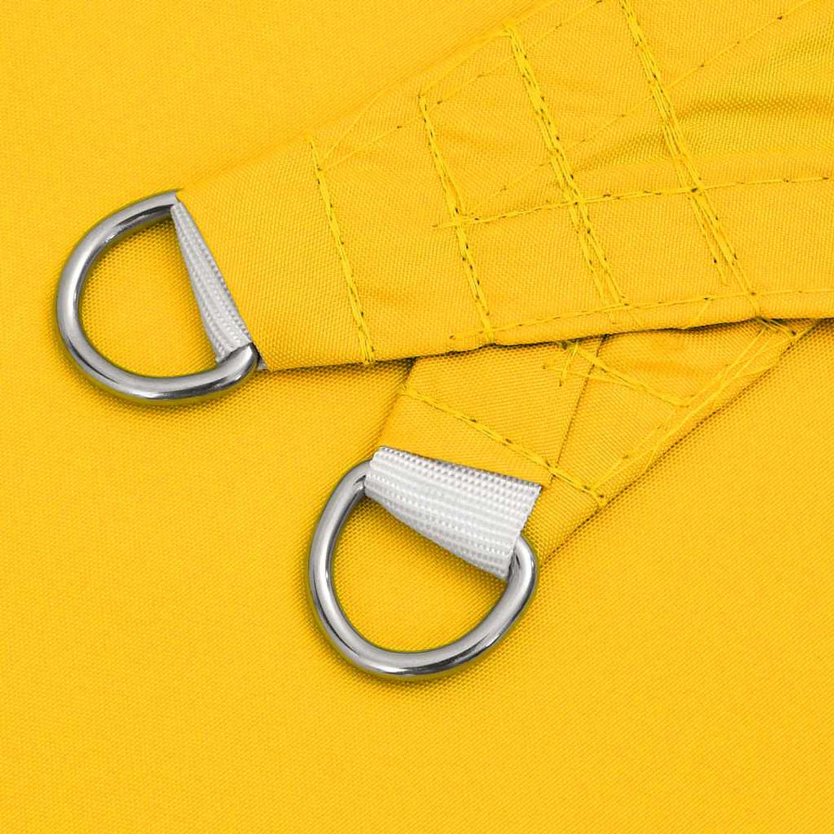 Sunshade Sail Oxford Fabric Yellow Water Resistant UV Resistant 350 x 450 cm