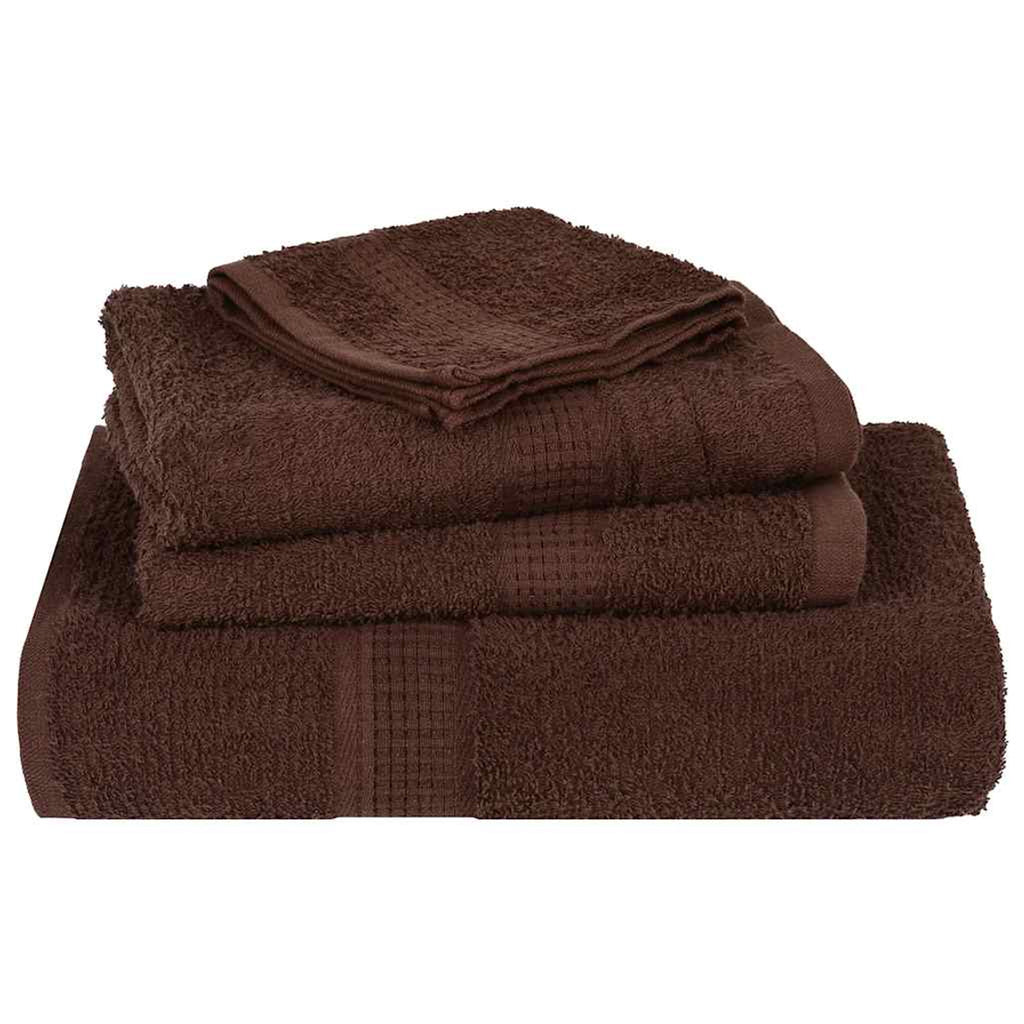 Towel Cotton Brown 50 x 100 cm Bathroom Bath Linen Home Bath Towels & Flannels