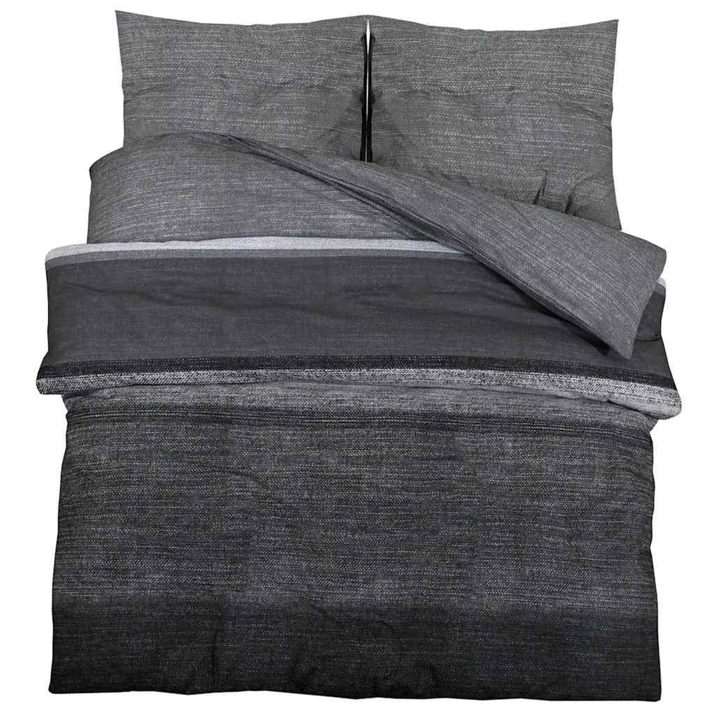 Duvet Cover Cotton Dark Grey 200 x 200 cm Bedding Bed Linen Bedroom Variant 6