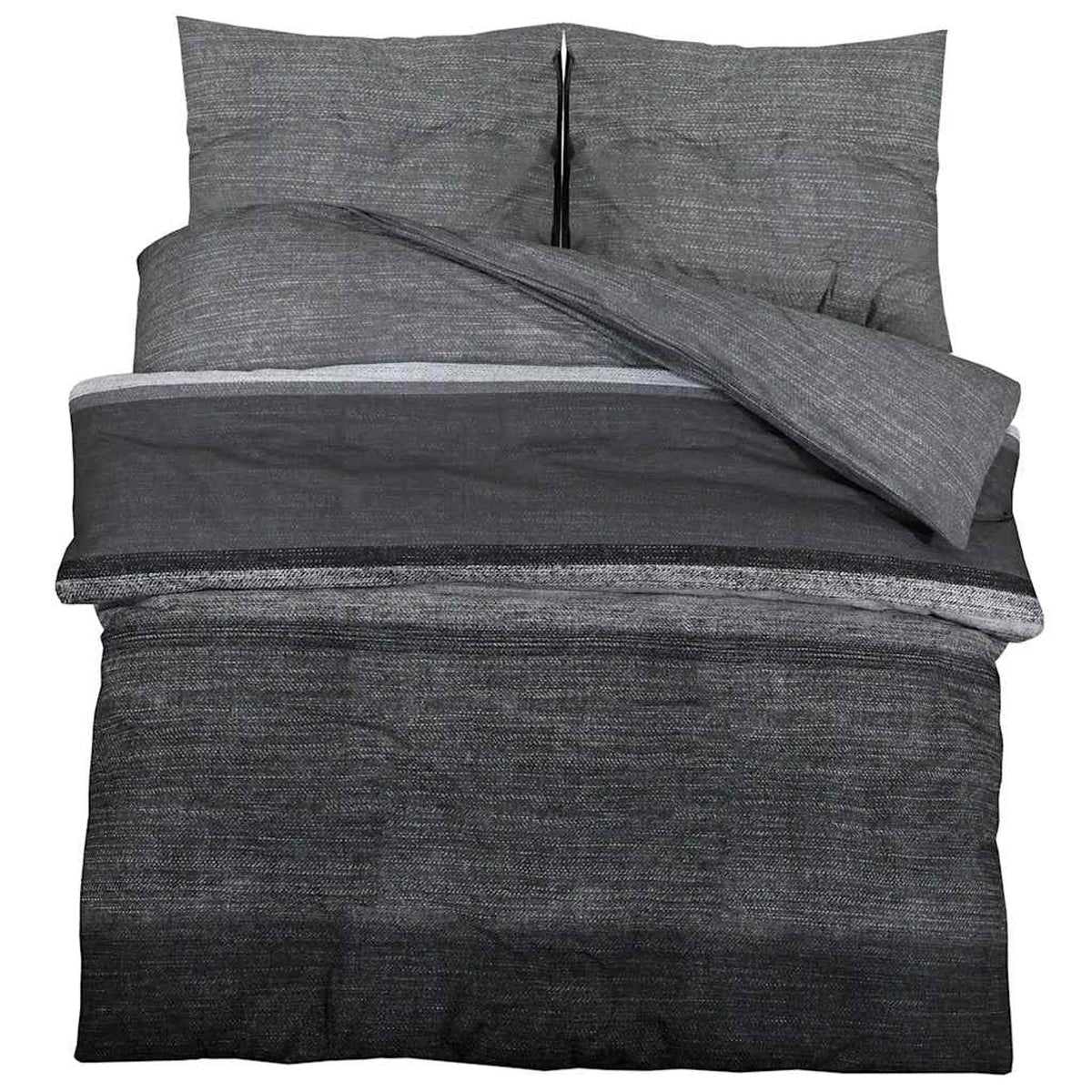 Duvet Cover Cotton Dark Grey 200 x 200 cm Bedding Bed Linen Bedroom Variant 6
