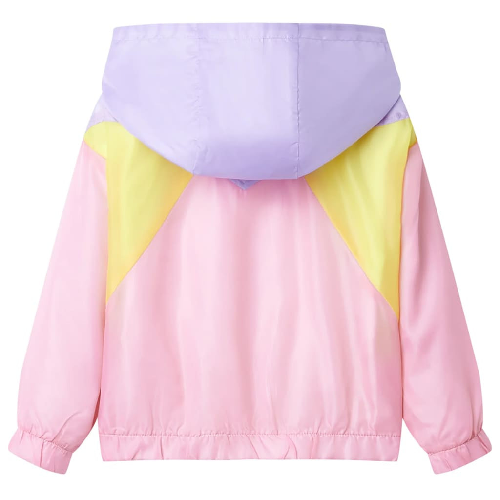 Kids'Hooded Jacket Polyester Light Pink 128 Kids' Outerwear Zip Multicolour