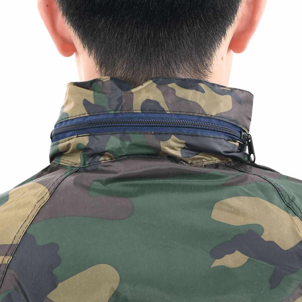 Men'S Camo Print Rain Suit Camouflage - Green x x L Waterproof Suits Hood XXL