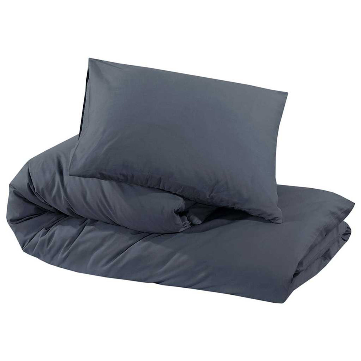 Duvet Cover Cotton Anthracite 220 x 200 cm Bedding Bed Linen Bedroom Quilt