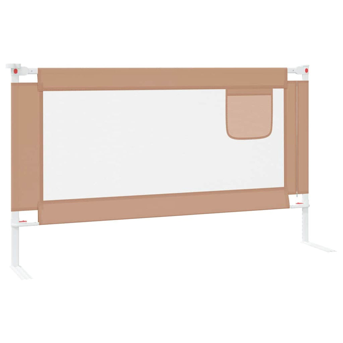 Toddler Safety Bed Rail Fabric (100% Polyester) Taupe 140 x 25 x 95 cm