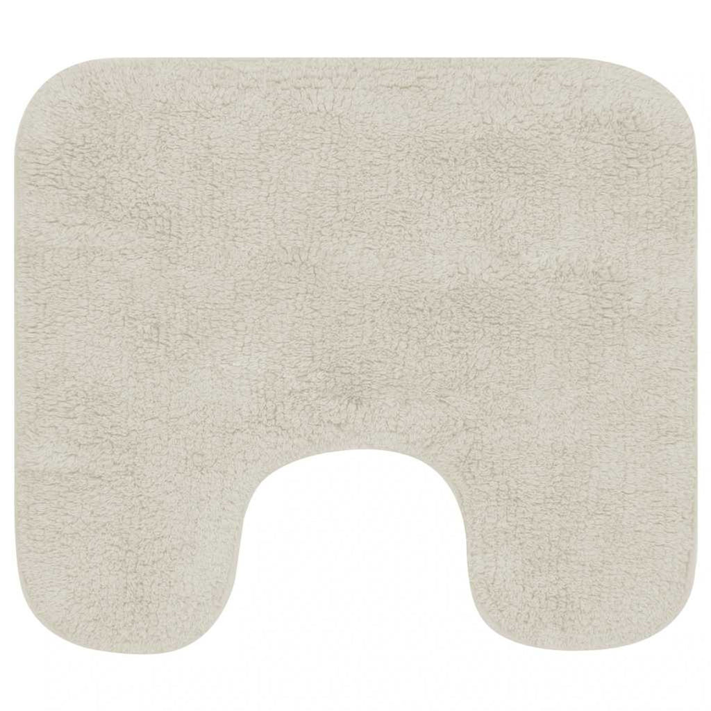 Bathroom Mat Cotton White 93 x 63 cm Floor Mat Home Non Slip Bath Mats & Rugs