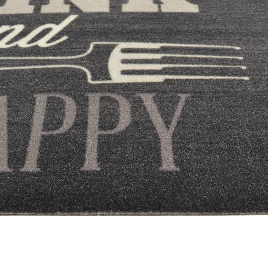 Rug Velvet (100% Polyamide) Black 180 x 60 x 0.5 cm Floor Mat Home Variant 3