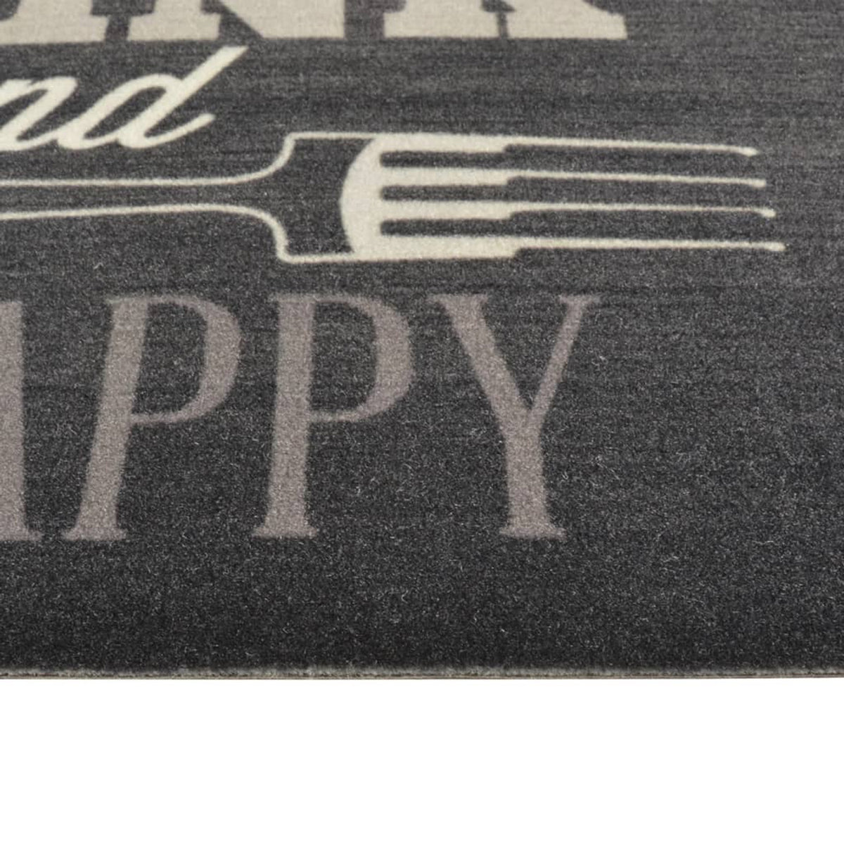 Rug Velvet (100% Polyamide) Black 180 x 60 x 0.5 cm Floor Mat Home Variant 3