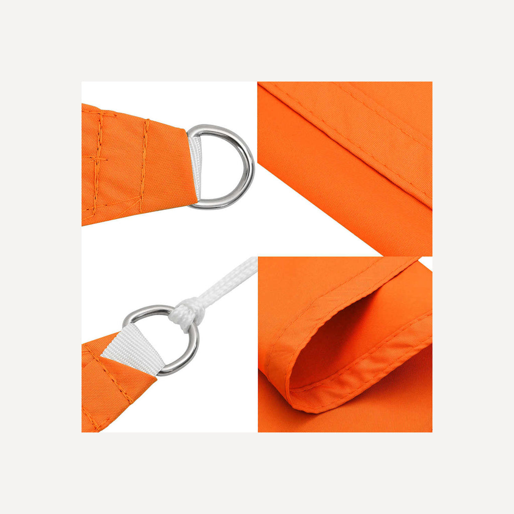 Sunshade Sail Oxford Fabric Orange Water Resistant UV Resistant 200 x 400 cm