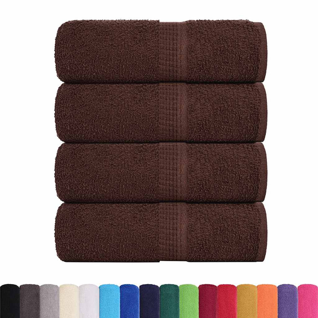 Towel Cotton Brown 30 x 30 cm Bathroom Bath Linen Home Towels 4 pcs Wash 30x30cm