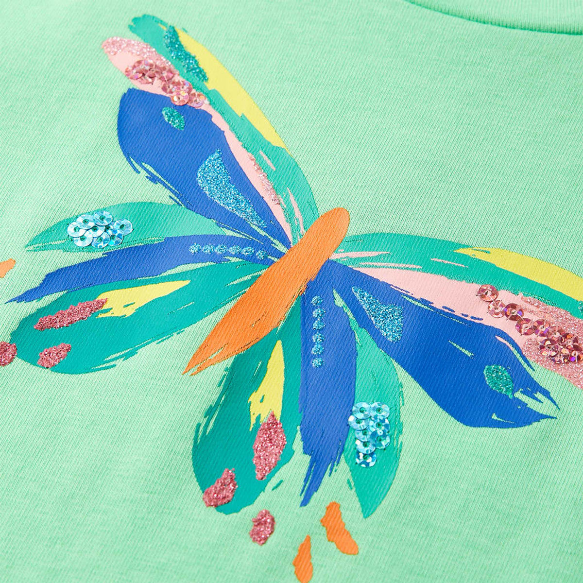 Kids T-Shirt Cotton Light Green 116 Children's Top Kids Clothing Kids Wear 116
