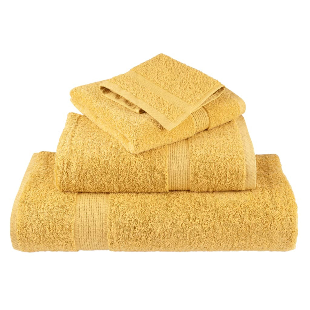 Towel Cotton Gold 100 x 50 cm Bathroom Bath Linen Home Towels 4 pcs Variant 2