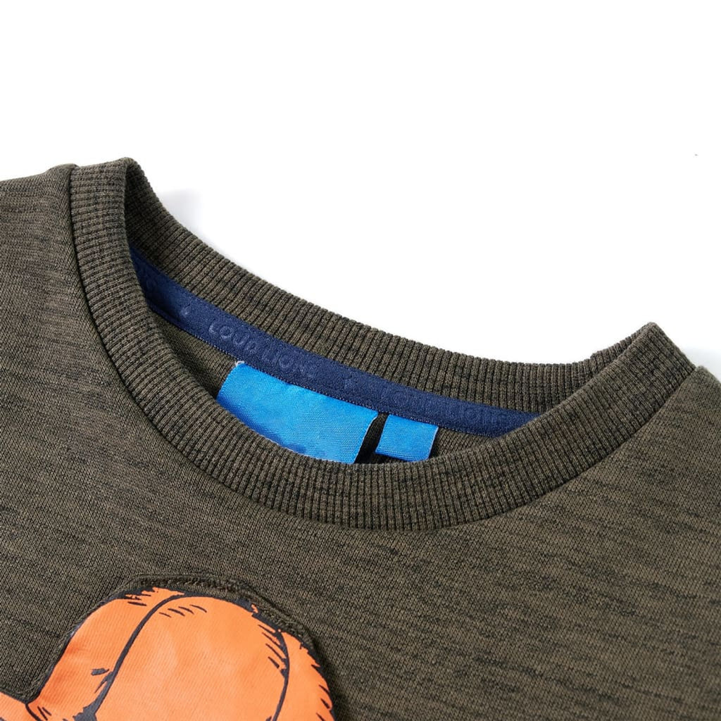 Sweatshirt Cotton Dark Khaki Melange 116 Kids Clothing Children's Top Kids