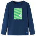 Kids T-Shirt Cotton Navy Blue 116 Children's Top Kids Clothing Kids Wear Long