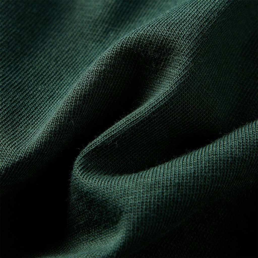 Kids T-Shirt Cotton Dark Green 92 Children's Top Kids Clothing Kids Wear Long