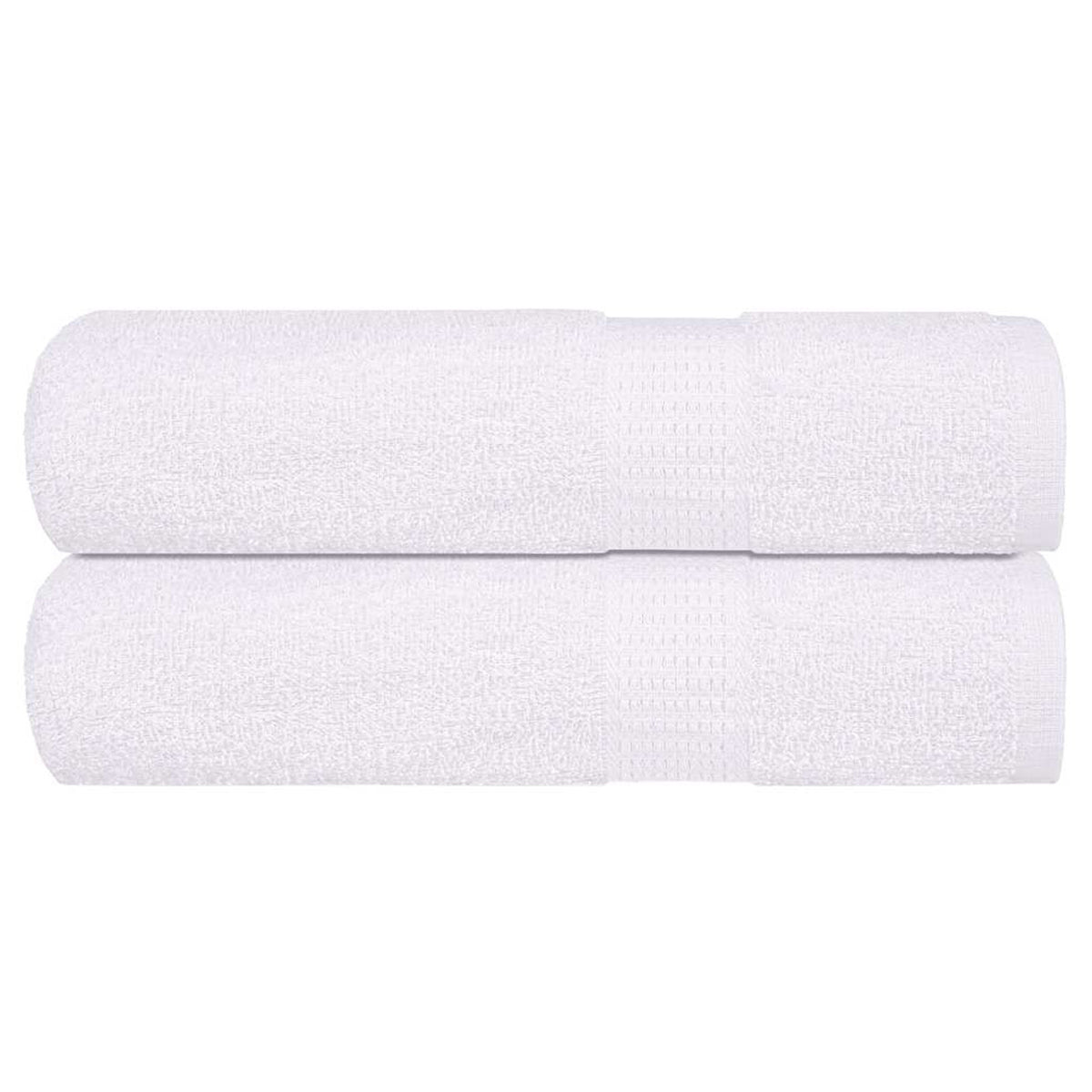 Towel Cotton White 100 x 50 cm Bathroom Bath Linen Home Towels 2 pcs Hand