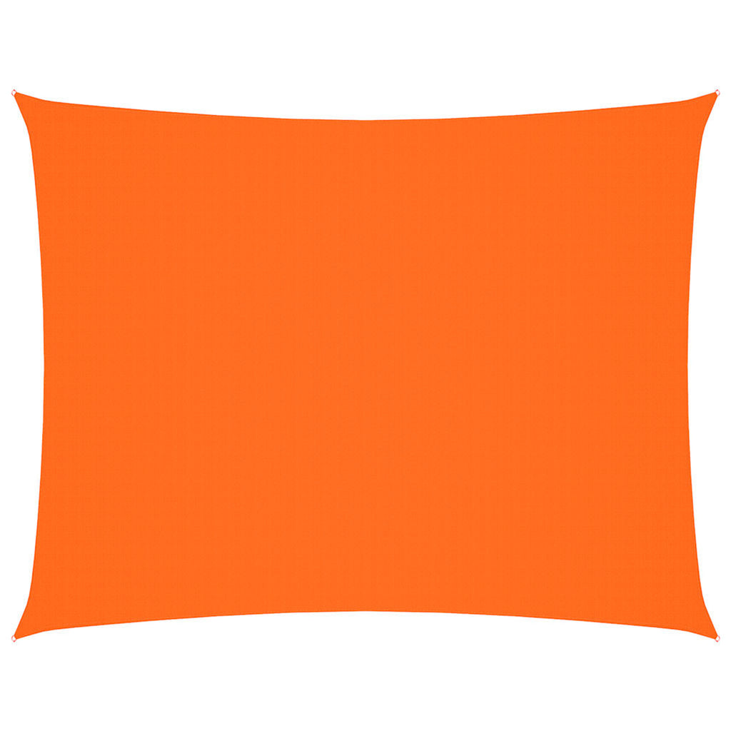 Sunshade Sail Oxford Fabric Orange Water Resistant UV Resistant 250 x 400 cm