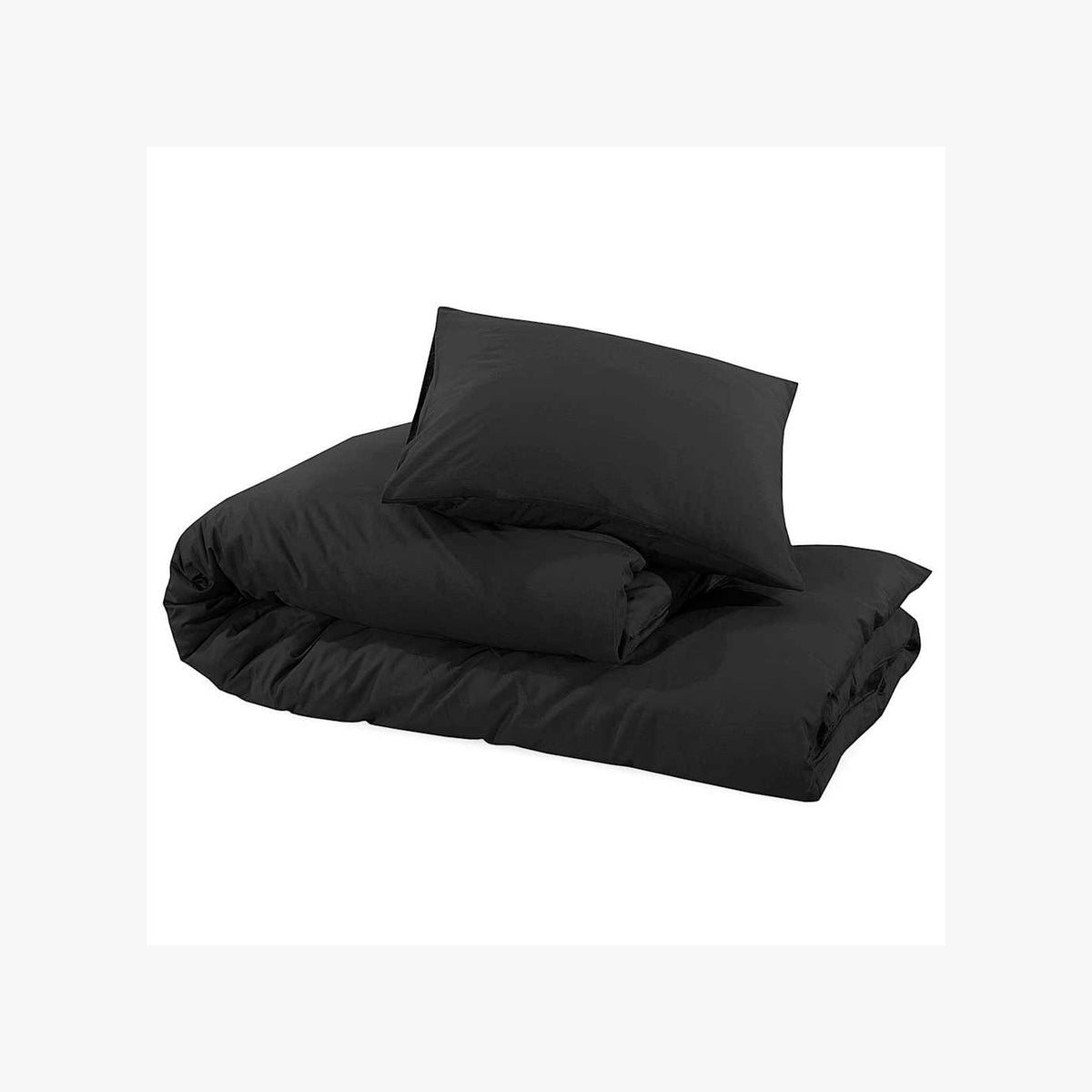 Duvet Cover Cotton Black 200 x 140 cm Bedding Bed Linen Bedroom Variant 3