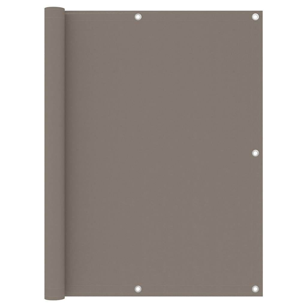 Balcony Screen Oxford Fabric Taupe Waterproof UV Resistant 120 x 500 cm