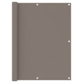 Balcony Screen Oxford Fabric Taupe Waterproof UV Resistant 120 x 500 cm