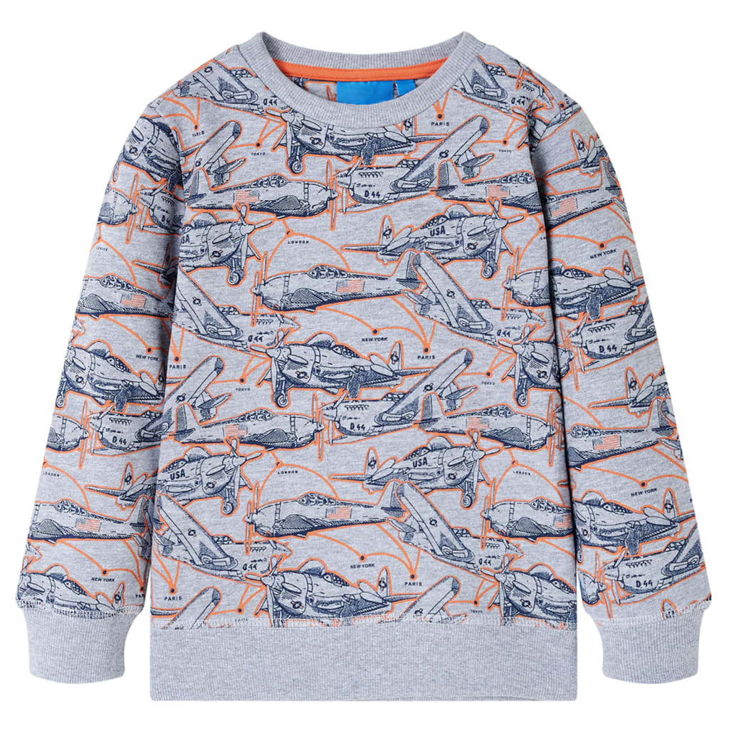 Sweatshirt Cotton Grey Melange 128 Kids Clothing Children's Top Kids Variant 2