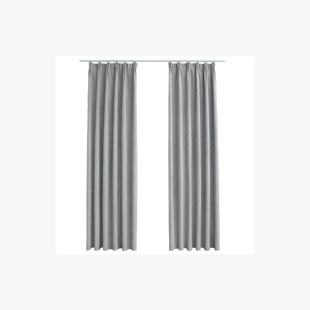 Blackout Curtain Polyester Grey 140 x 225 cm Window Dressing Home Variant 4