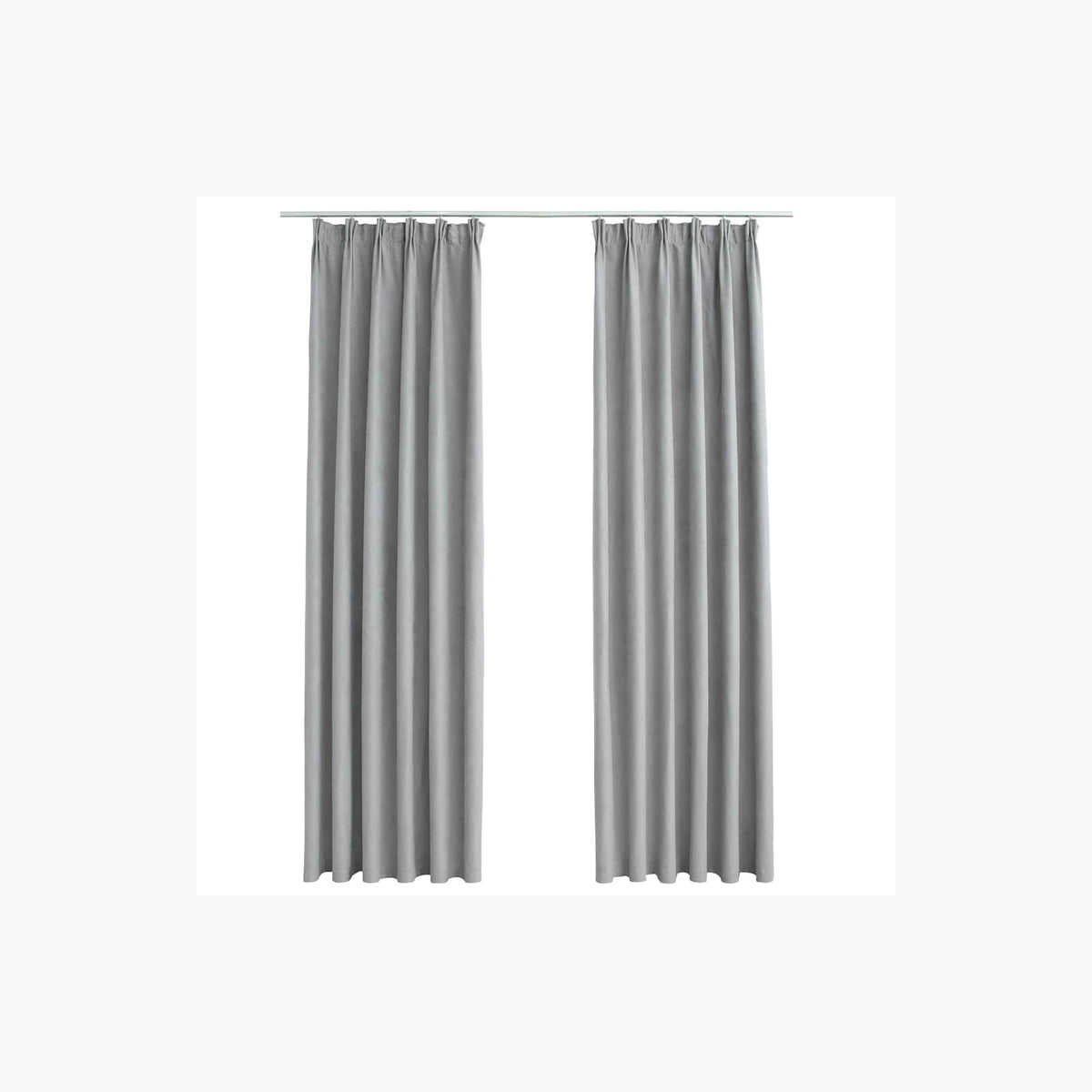 Blackout Curtain Polyester Grey 140 x 225 cm Window Dressing Home Variant 4