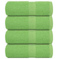 Towel Cotton Apple Green 50 x 30 cm Bathroom Bath Linen Home Towels 4 pcs