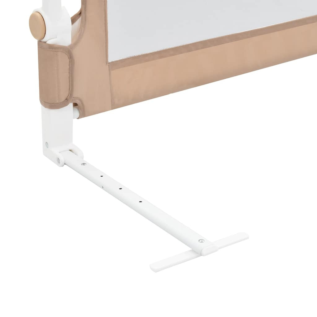 Toddler Safety Bed Rail Polyester Taupe 180 x 40.5 x 42 cm Child Bed Guard